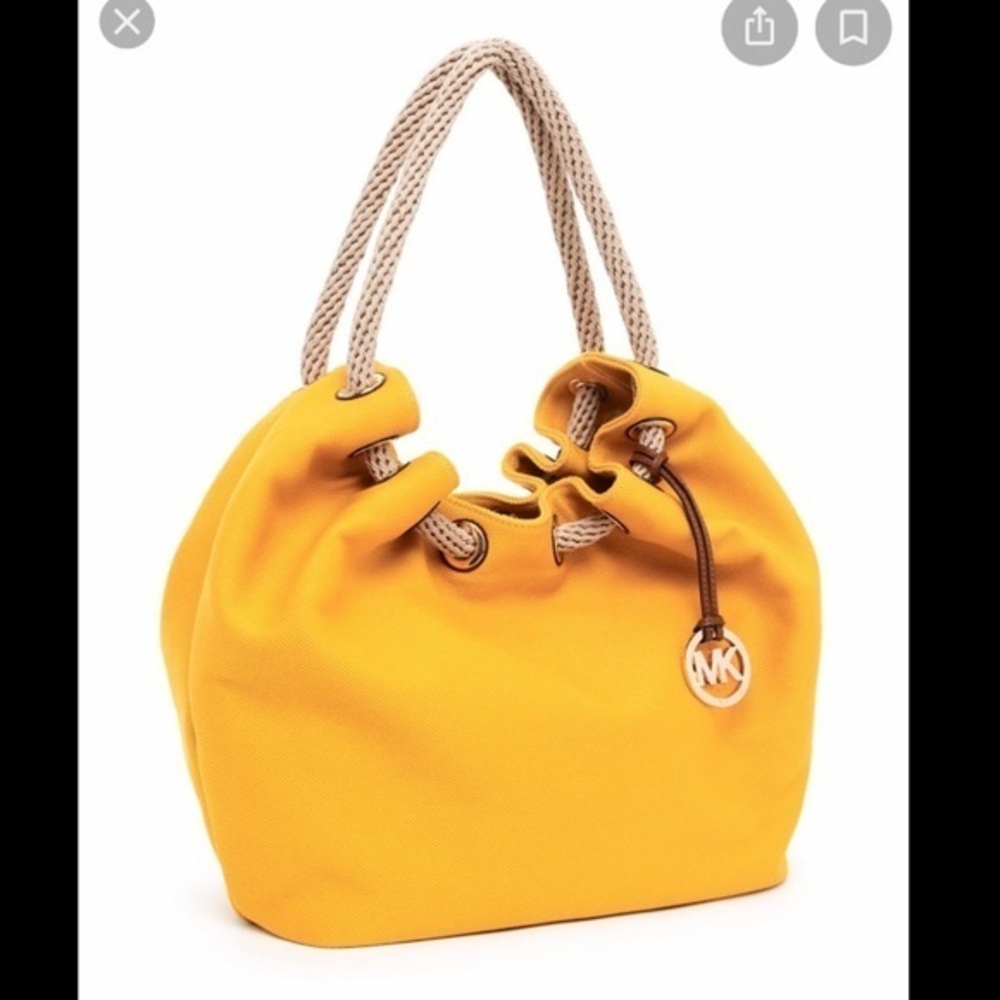 Michael Michael Kors Marina Large Shoulder Tote in Sun Canvas